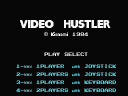 Video Hustler Title Screen